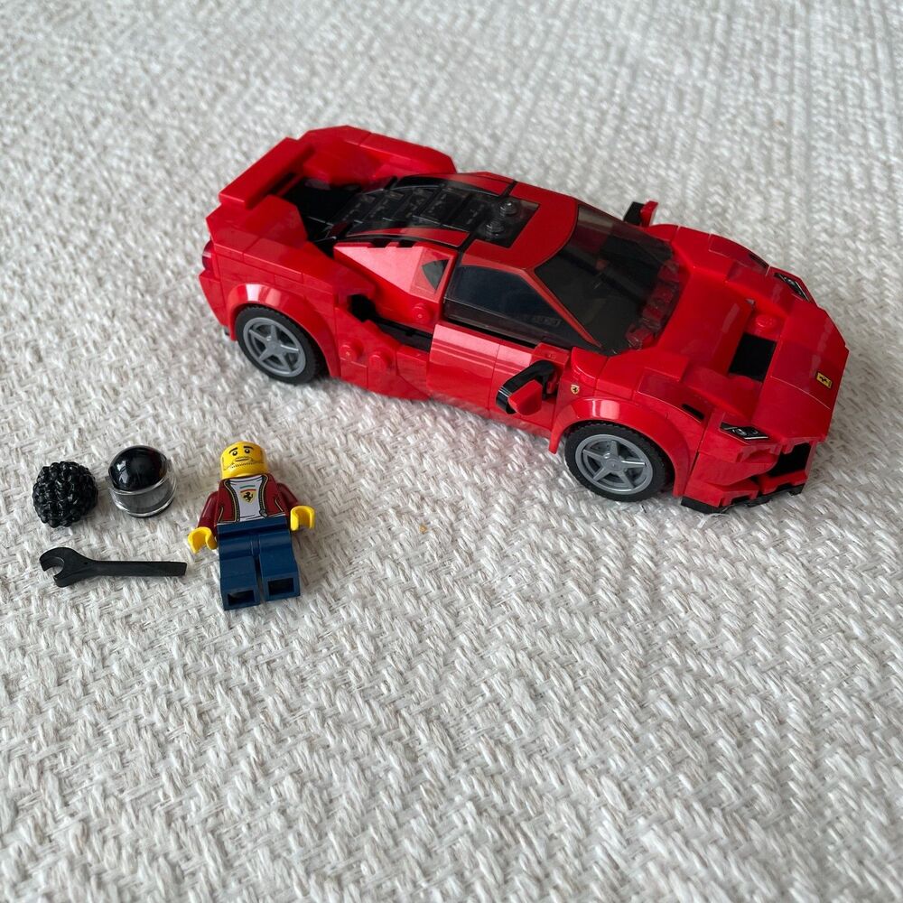 Lego Speed Champions Ferrari F8 Tributo  Already Built Model w/ Minifigure